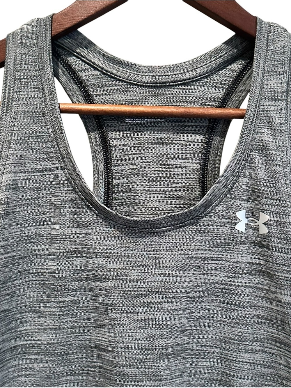 UNDER ARMOUR Women's Gray Tank Reflective Logo Loose Fit Size XS - Picture 2 of 7